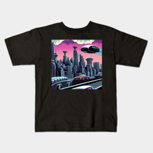 Cyberpunk city Kids T-Shirt